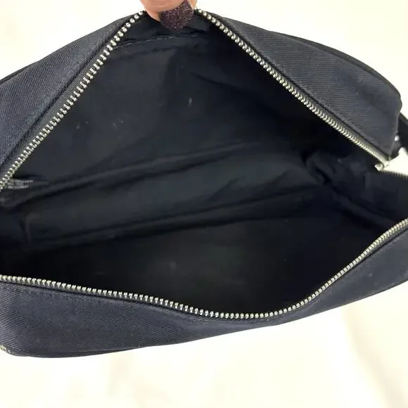 Authentic Prada Amber Homme Toiletry Travel Bag For Men Navy Blue Double Zipper